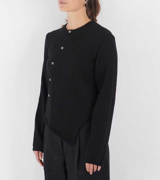 Asymmetrical Cardigan Black