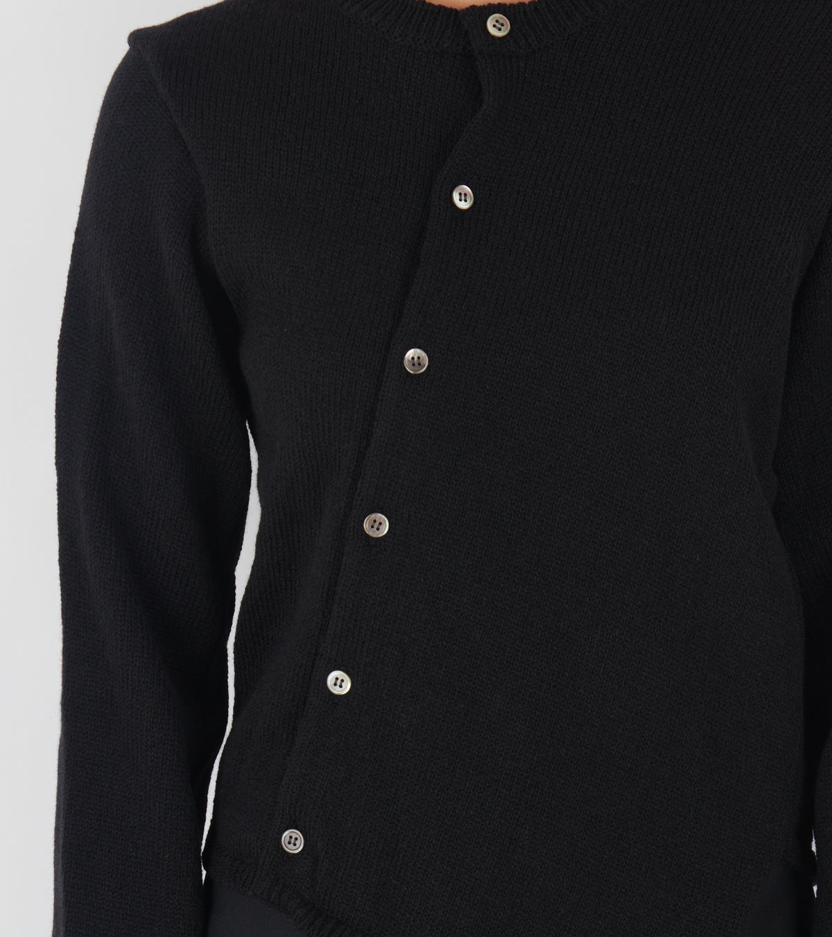 Asymmetrical Cardigan Black