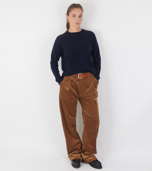 Corduroy Box Trousers Tobacco