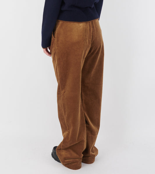 Corduroy Box Trousers Tobacco
