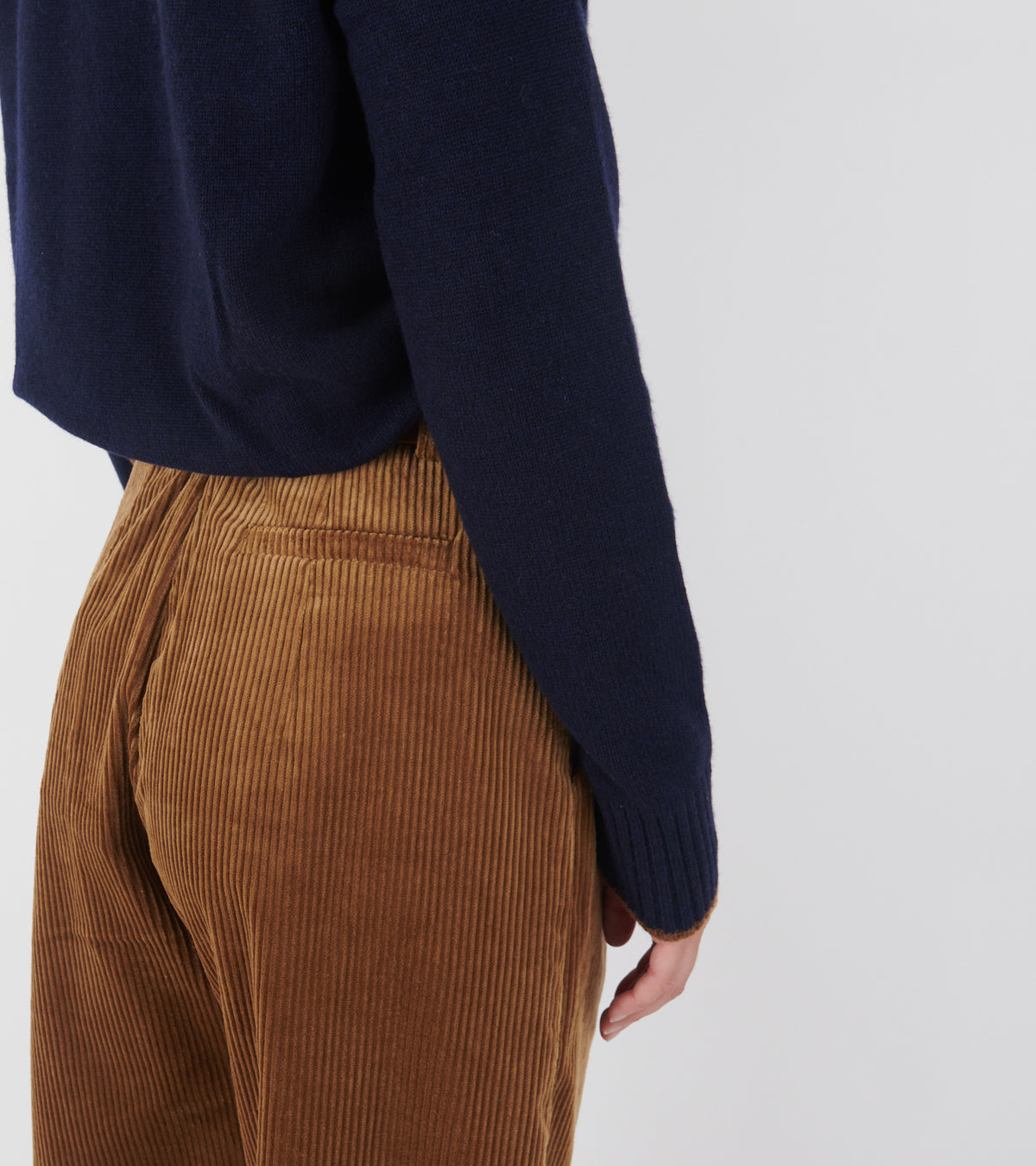 Corduroy Box Trousers Tobacco