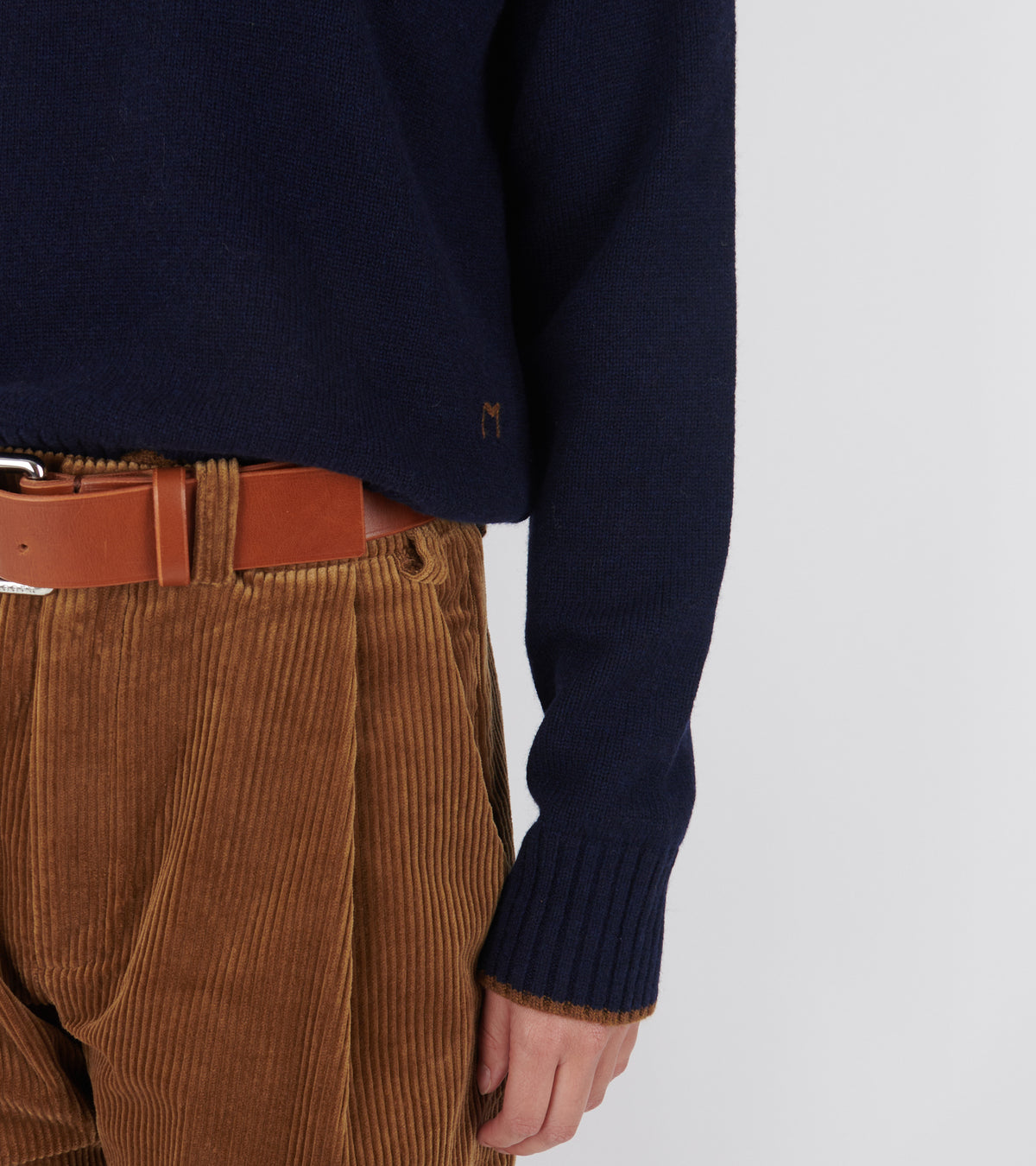Corduroy Box Trousers Tobacco