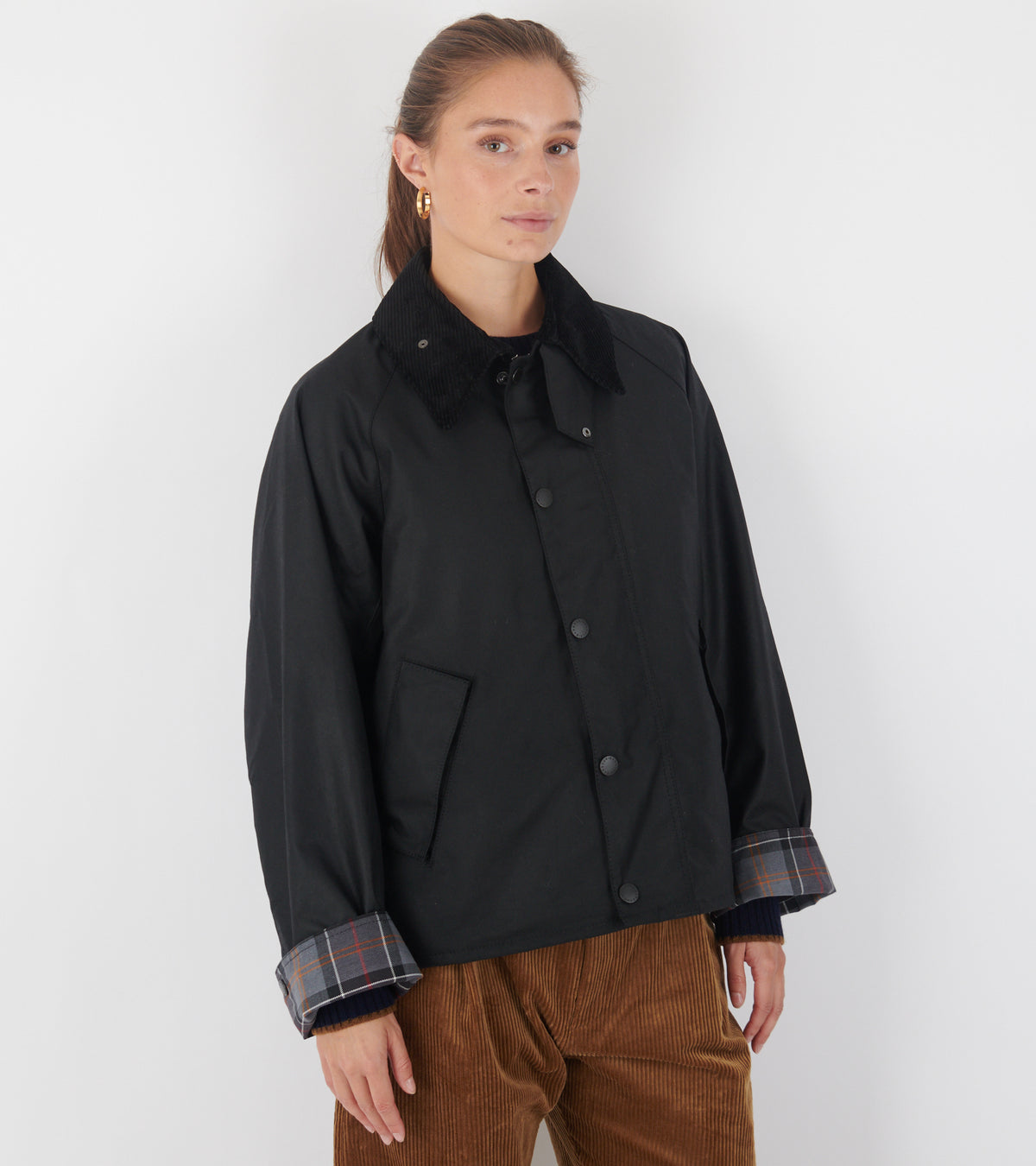 Barbour Modified Transport Wax Jacket Black