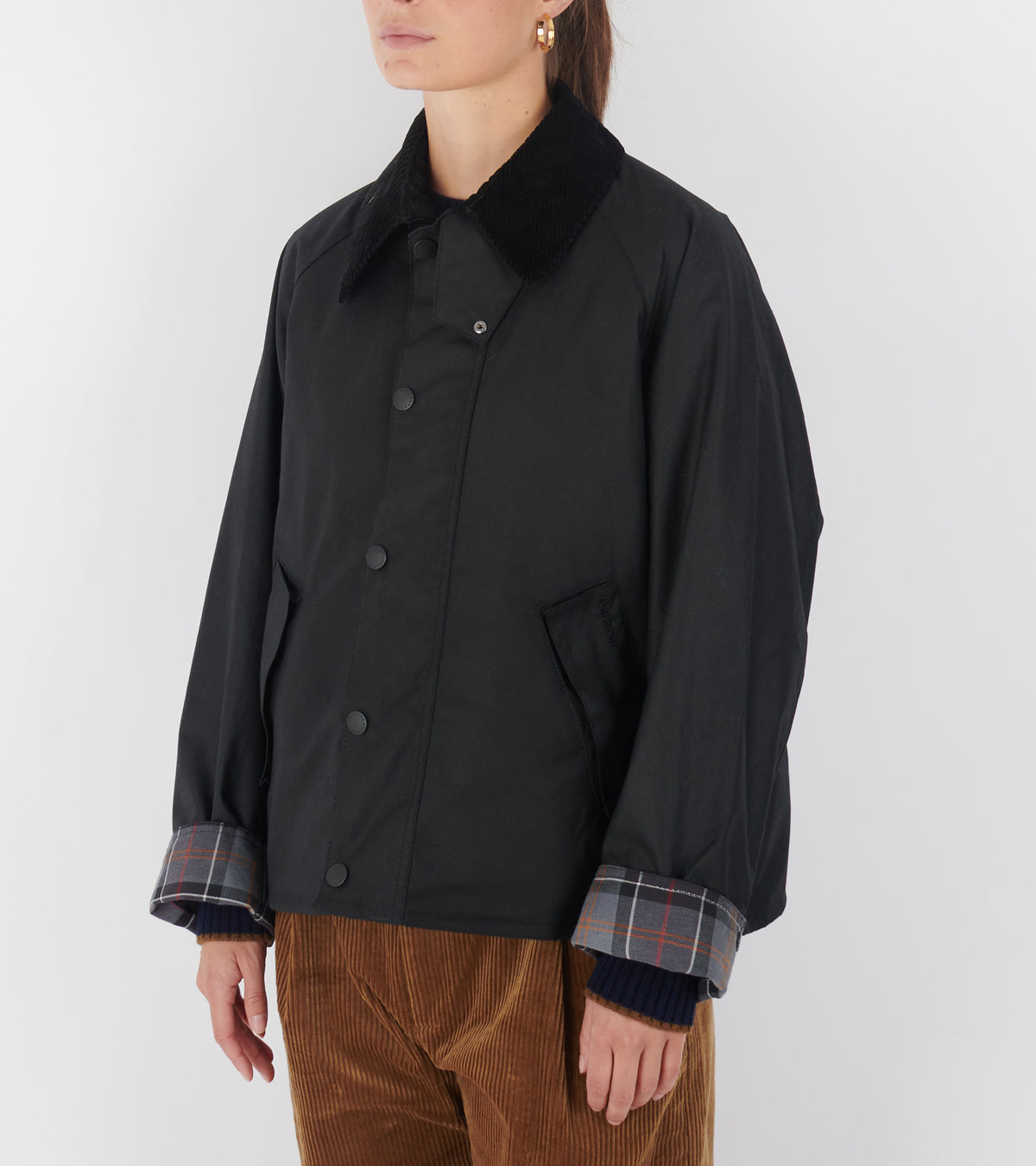 Barbour Modified Transport Wax Jacket Black