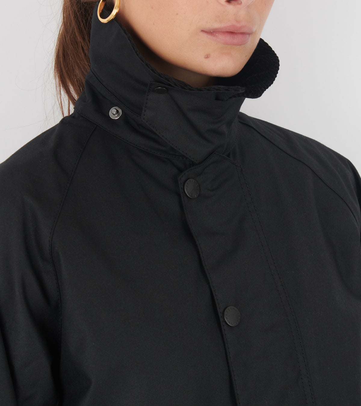 Barbour Modified Transport Wax Jacket Black