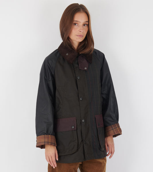 Patchwork OS Bedale Wax Jacket Tartan Mix