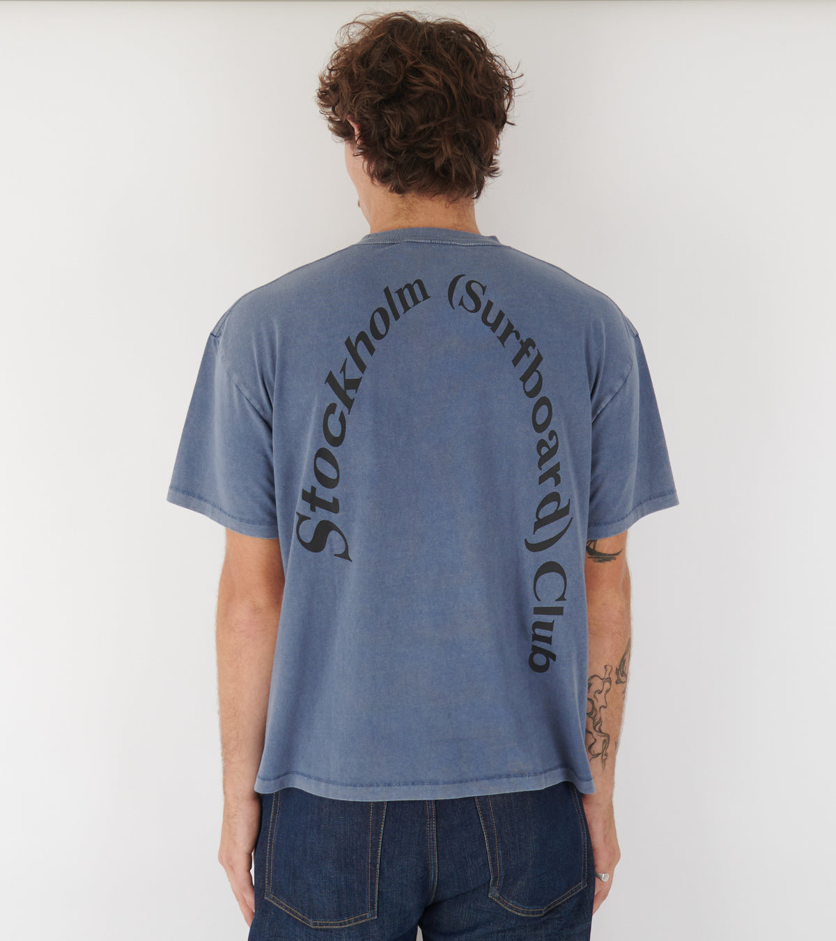 Back Logo Box Tee Old Sea