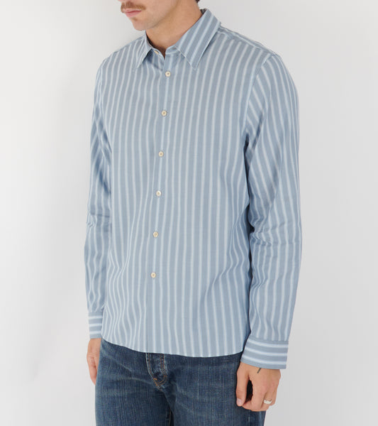 Striped LS Regular Fit Shirt Blue