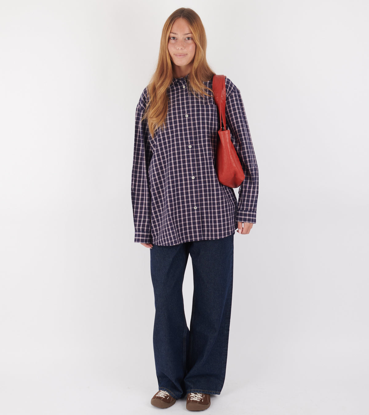 Edgar Shirt Navy/White/Red Check