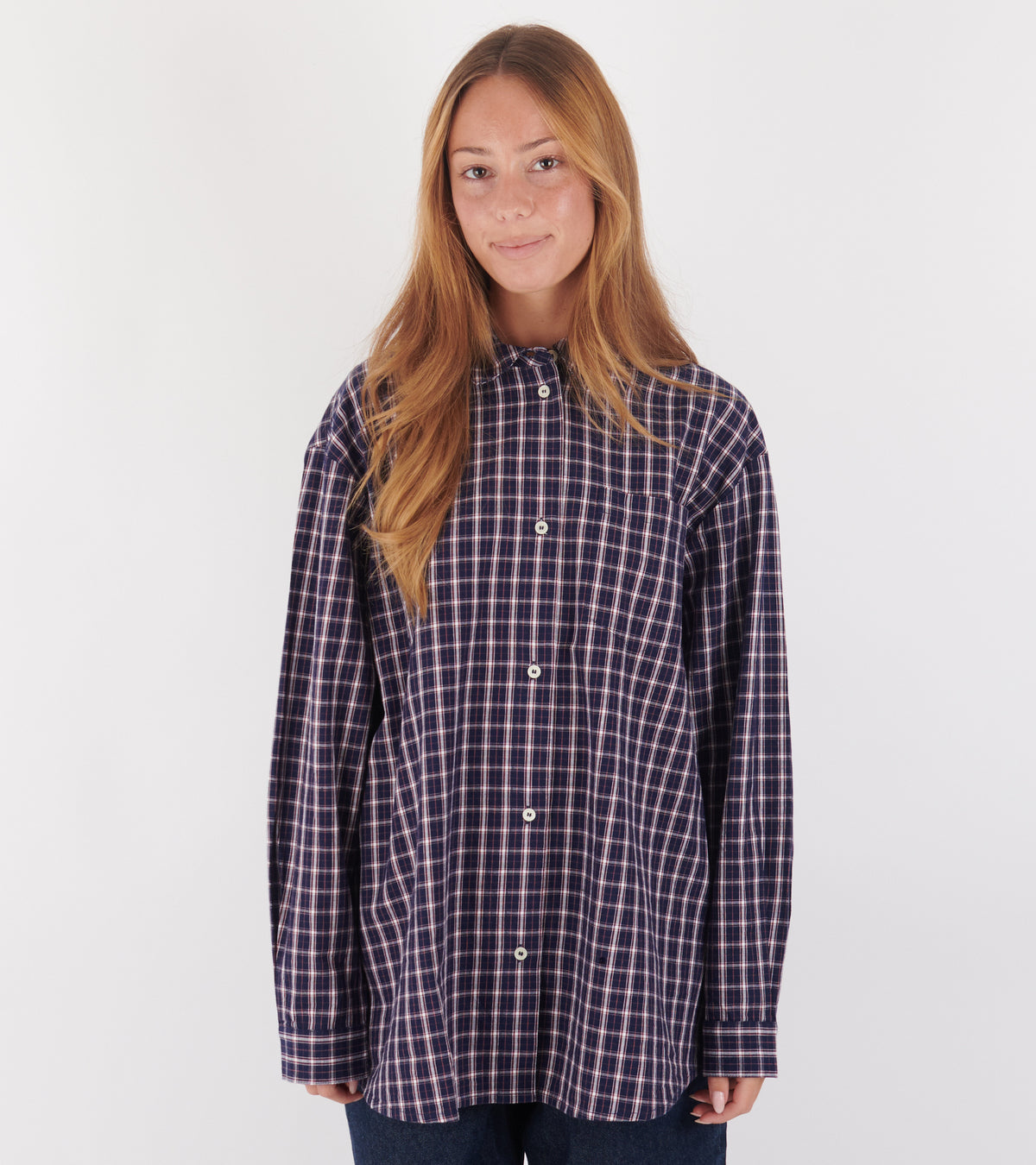 Edgar Shirt Navy/White/Red Check
