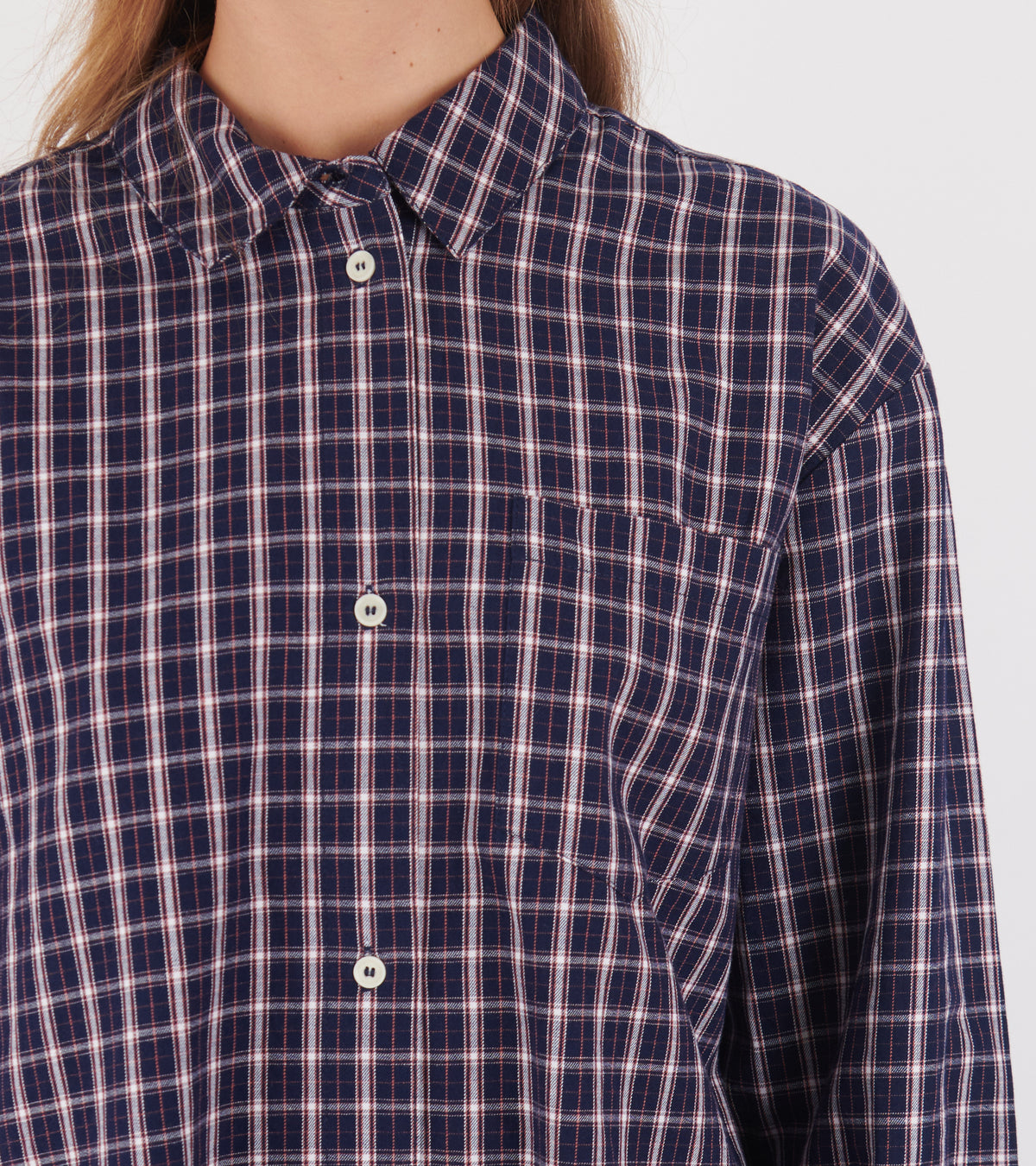 Edgar Shirt Navy/White/Red Check