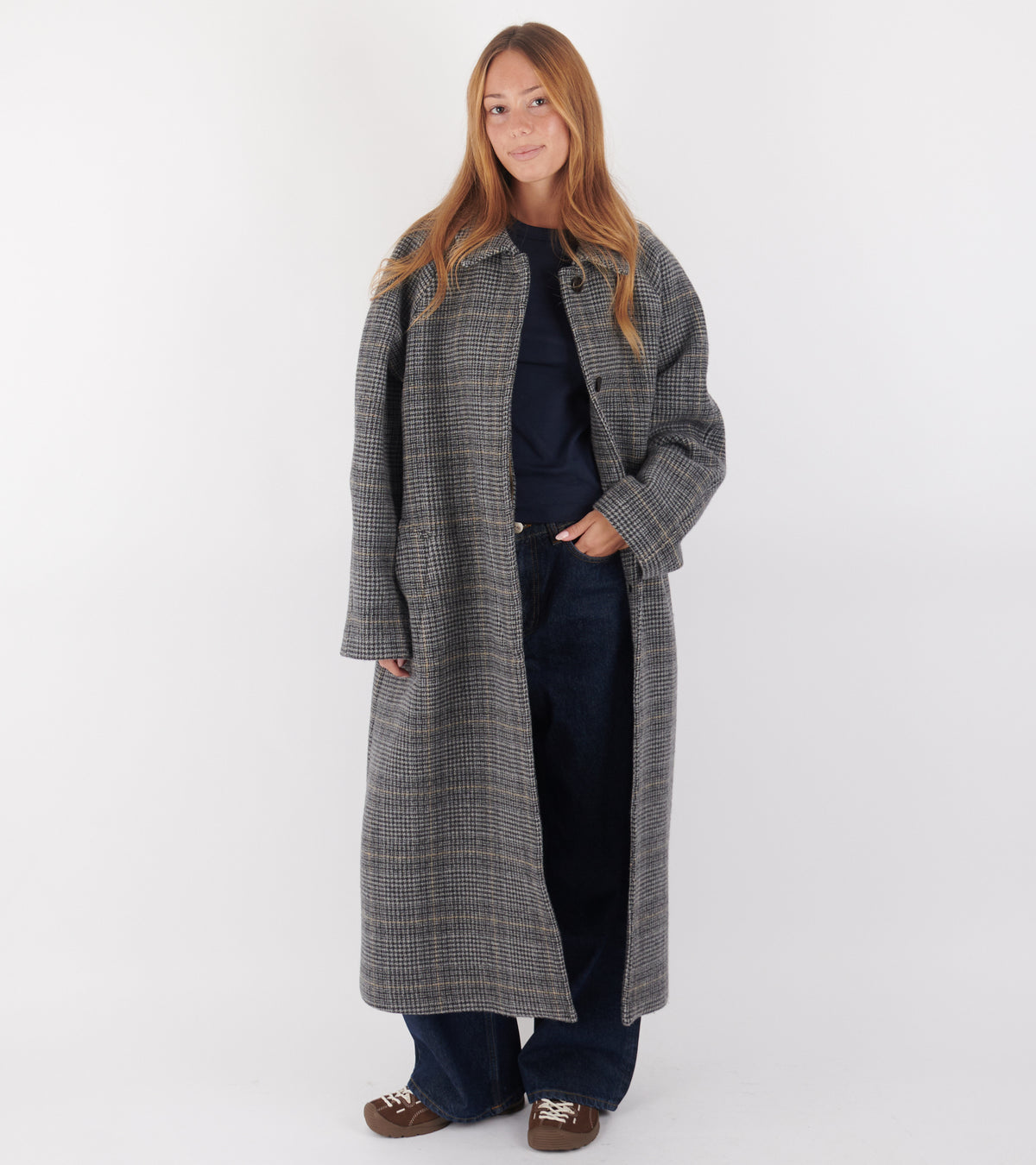 Mary Coat Grey Check