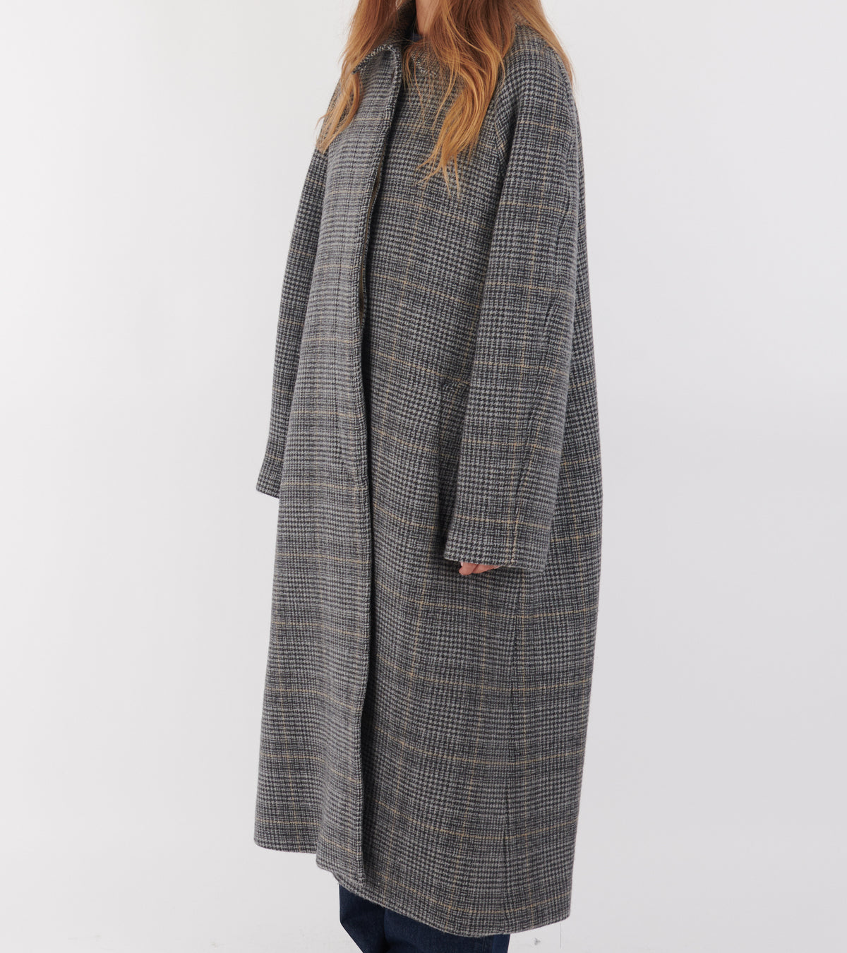 Mary Coat Grey Check