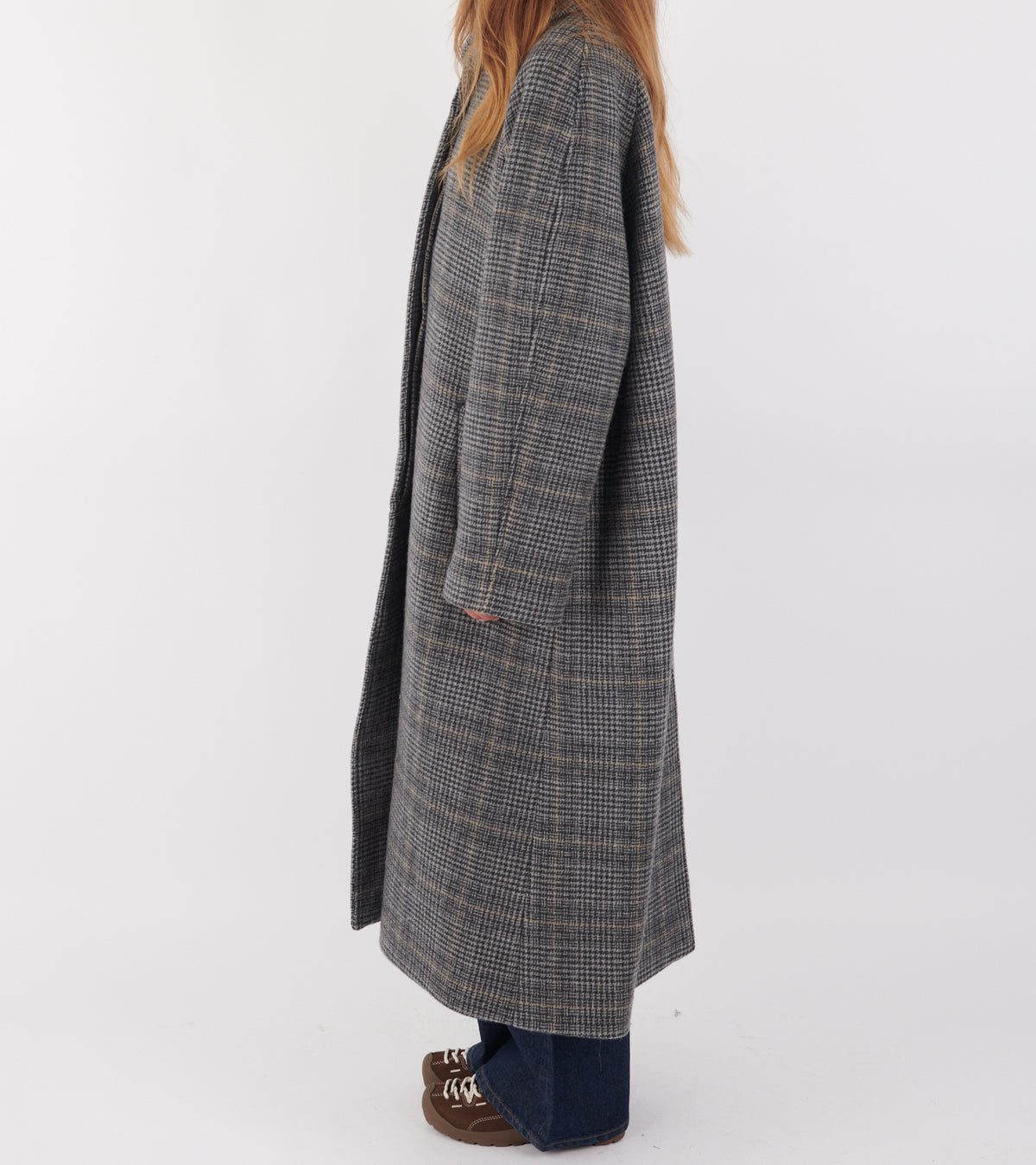 Mary Coat Grey Check