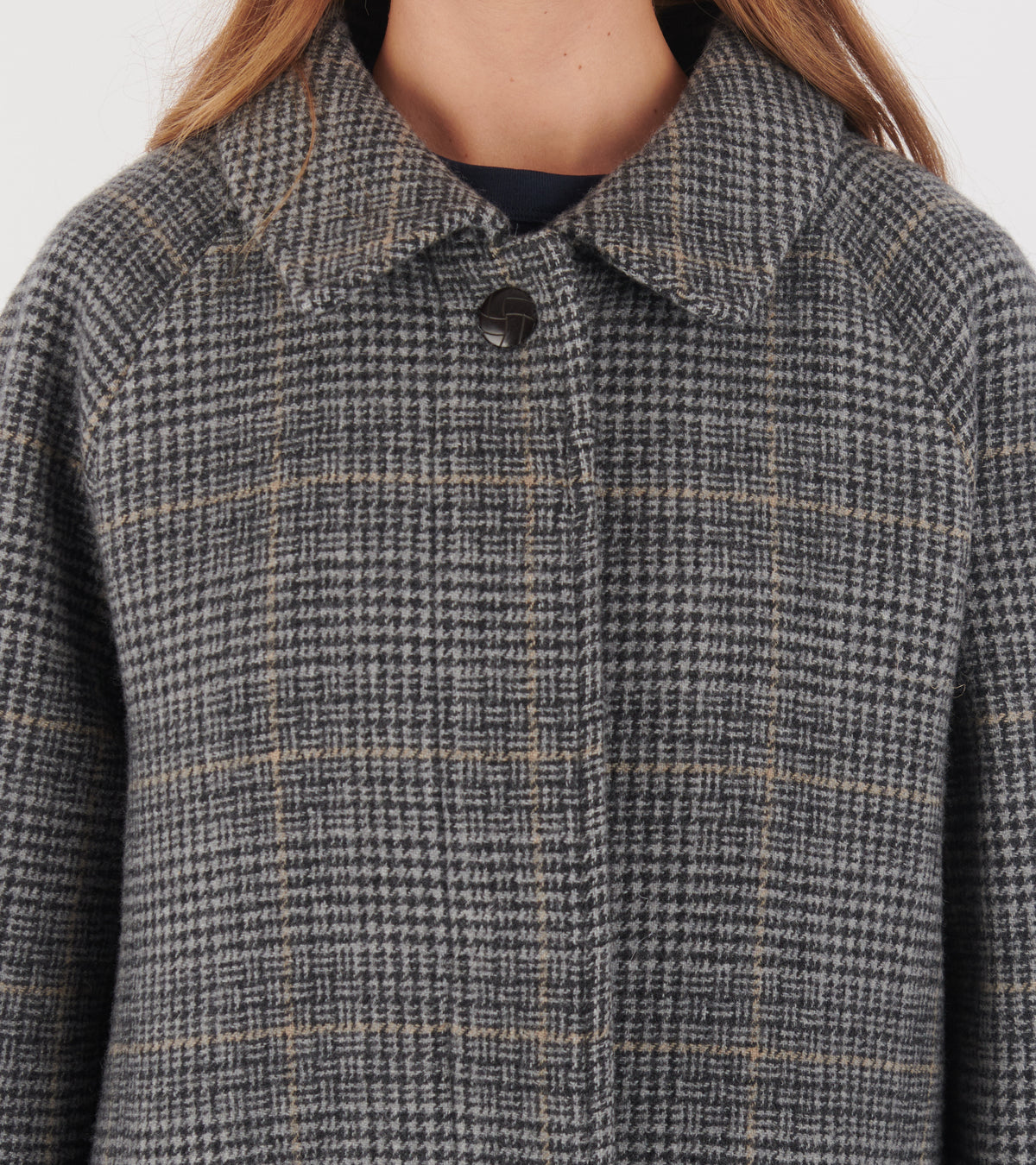 Mary Coat Grey Check