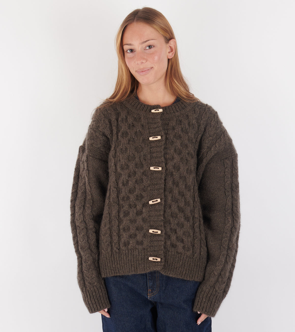 Lennox Cardigan Dark Brown