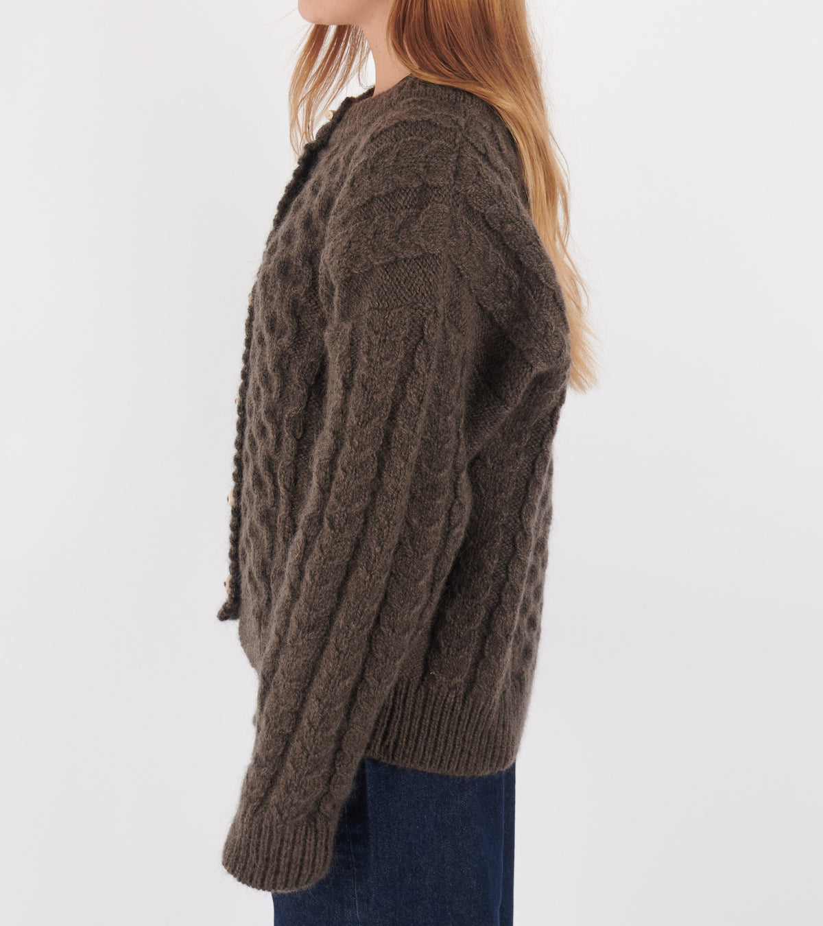 Lennox Cardigan Dark Brown