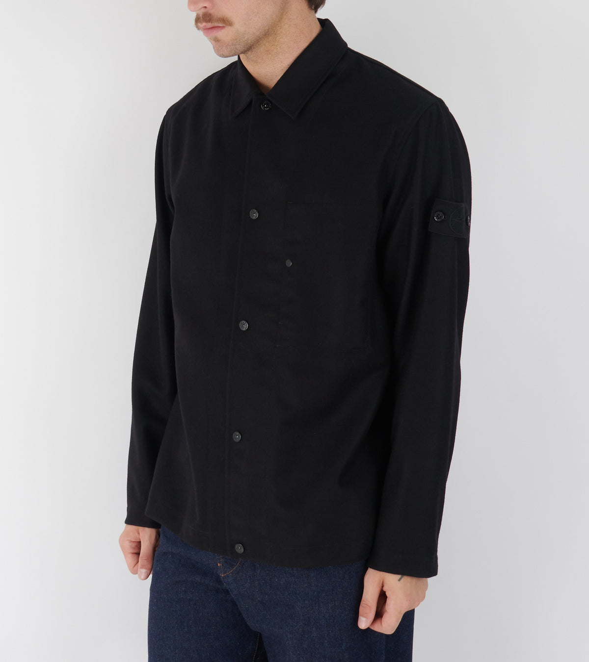 Ghost Wool Overshirt Black