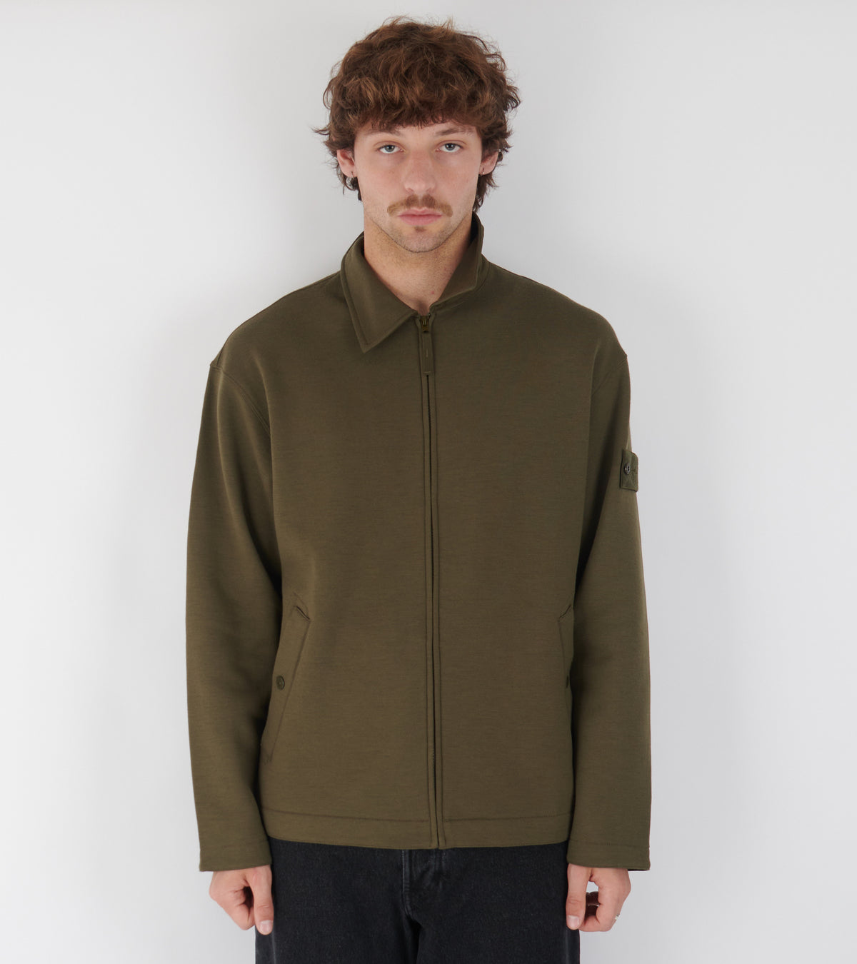 Ghost Overshirt Sweatshirt Olive Green