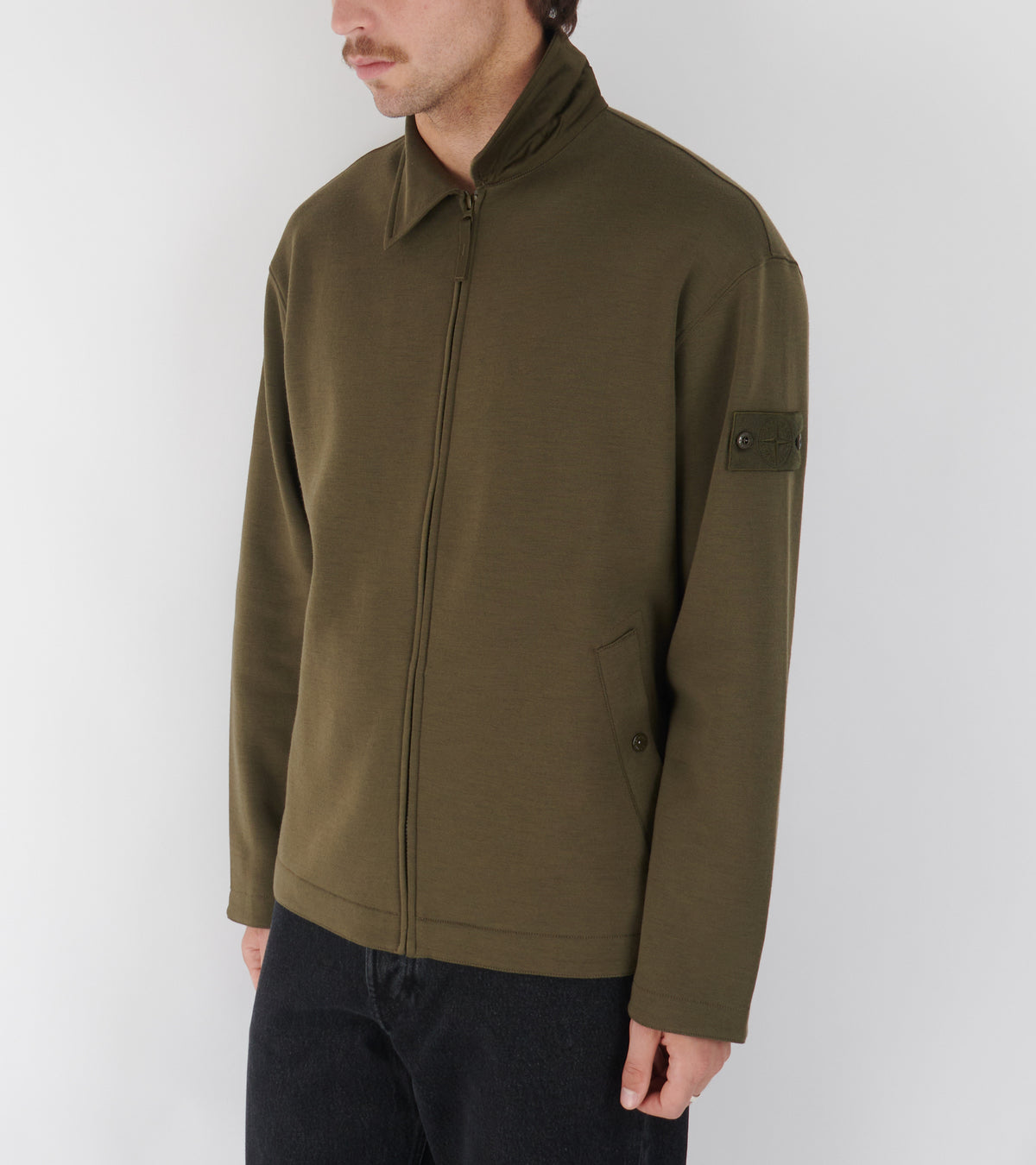 Ghost Overshirt Sweatshirt Olive Green