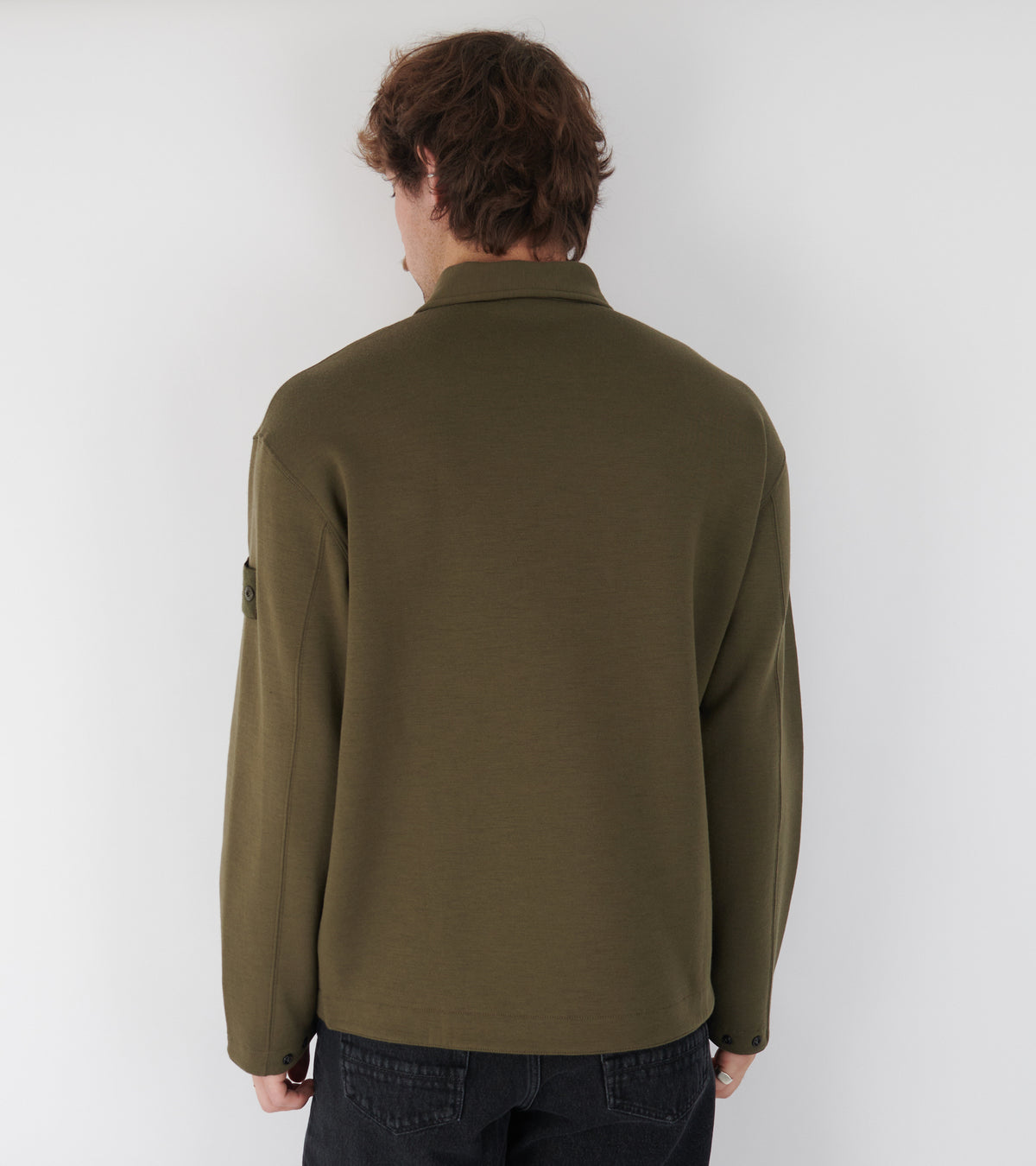 Ghost Overshirt Sweatshirt Olive Green