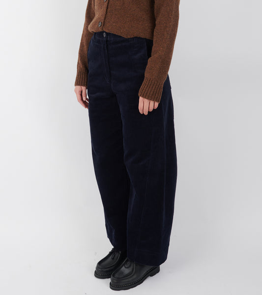 Twisted Seam Cord Trousers Dark Navy
