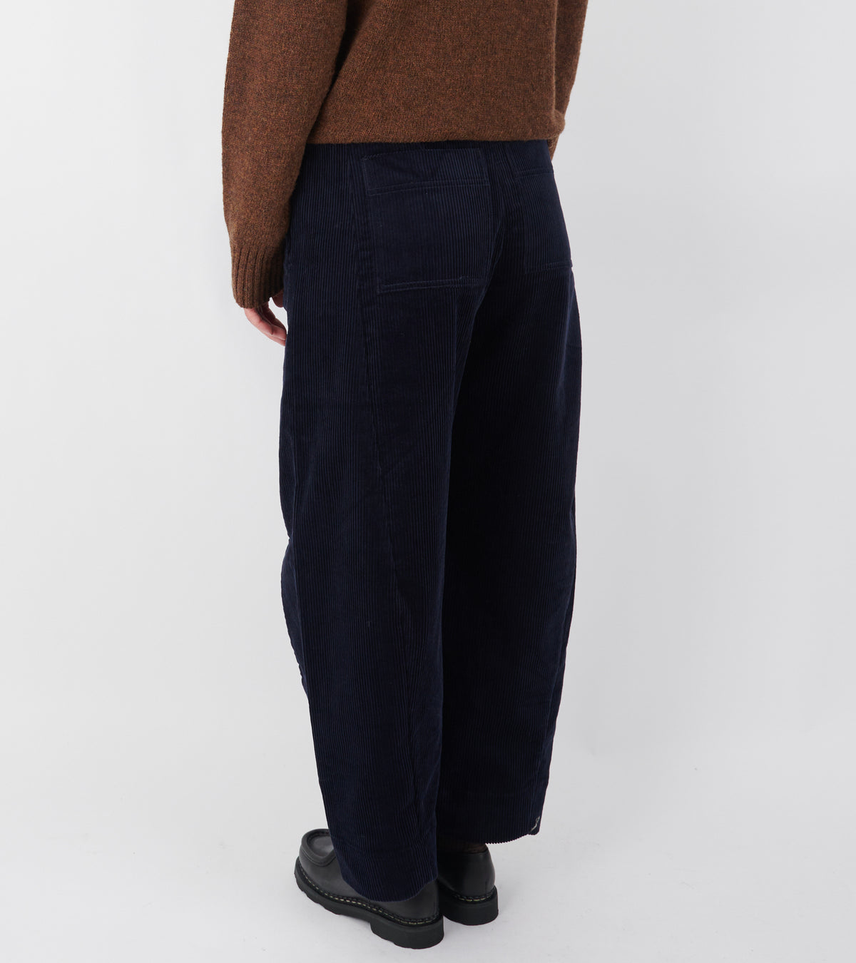 Twisted Seam Cord Trousers Dark Navy