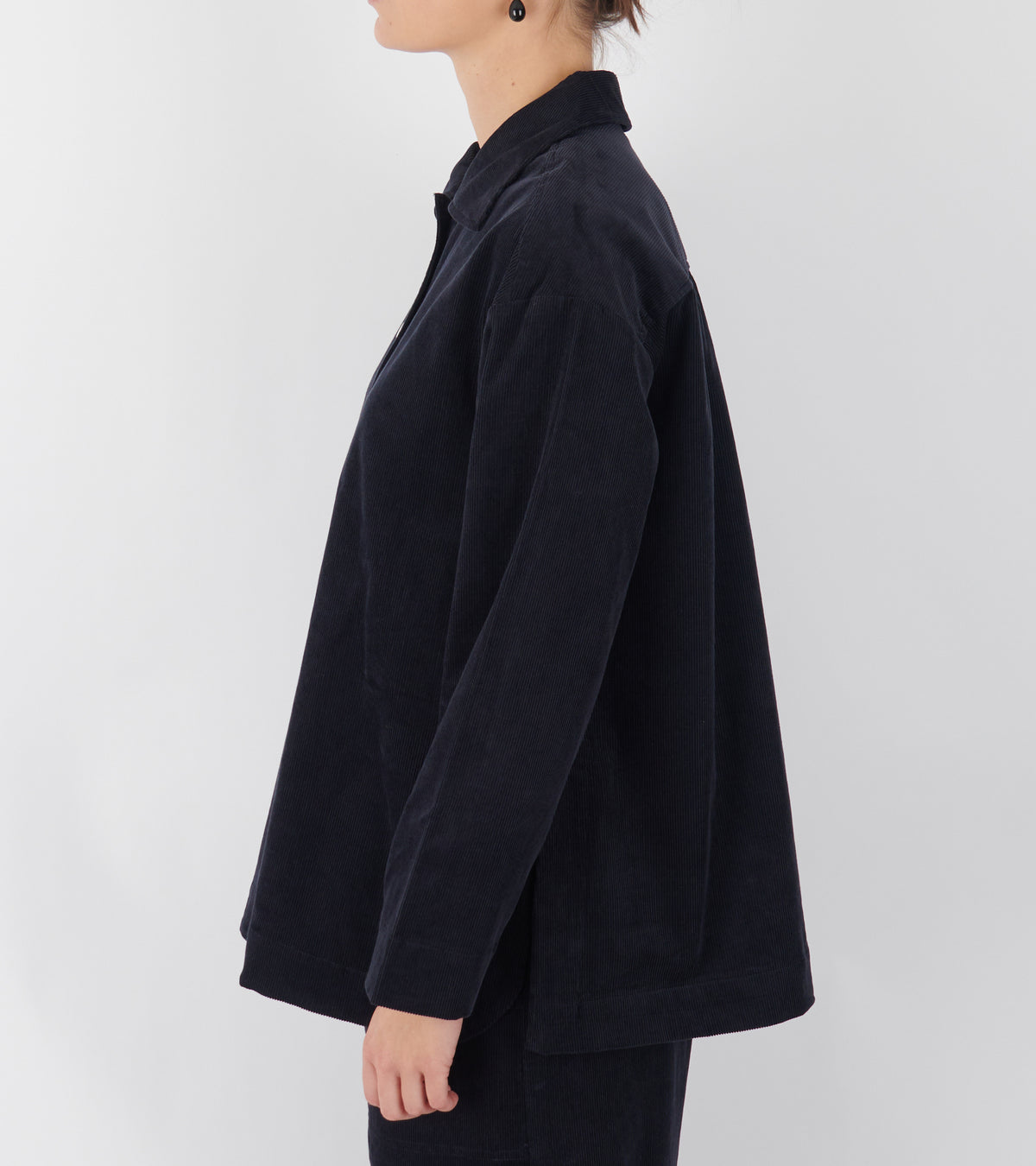 Organic Cord Smock Top Midnight