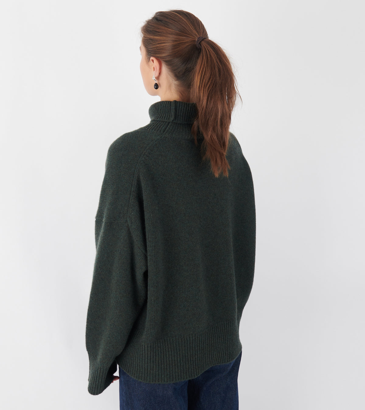 Silene T-neck Dark Green