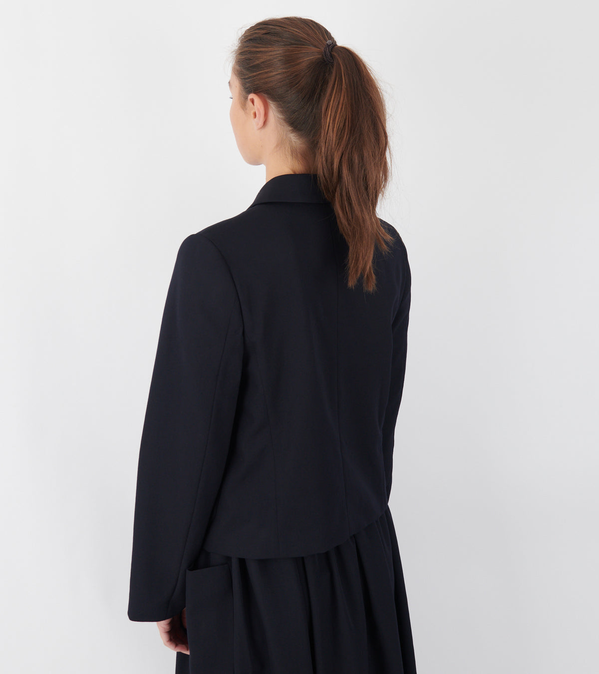 Round Collar Blazer Navy