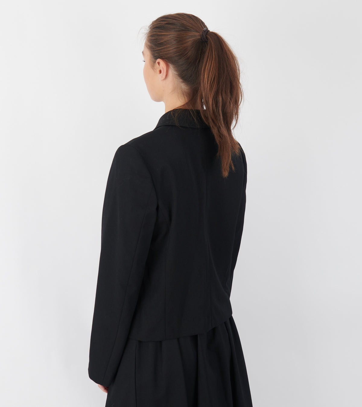 Round Collar Blazer Black