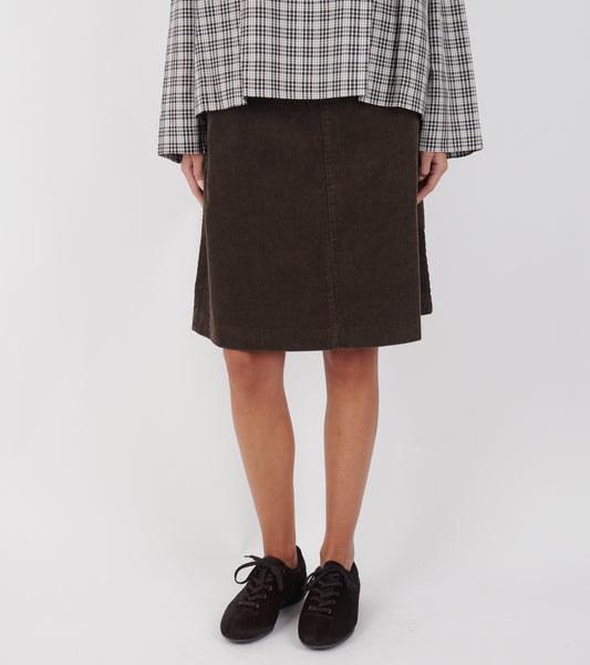 Estelle Skirt Short Corduroy Smokey Brown