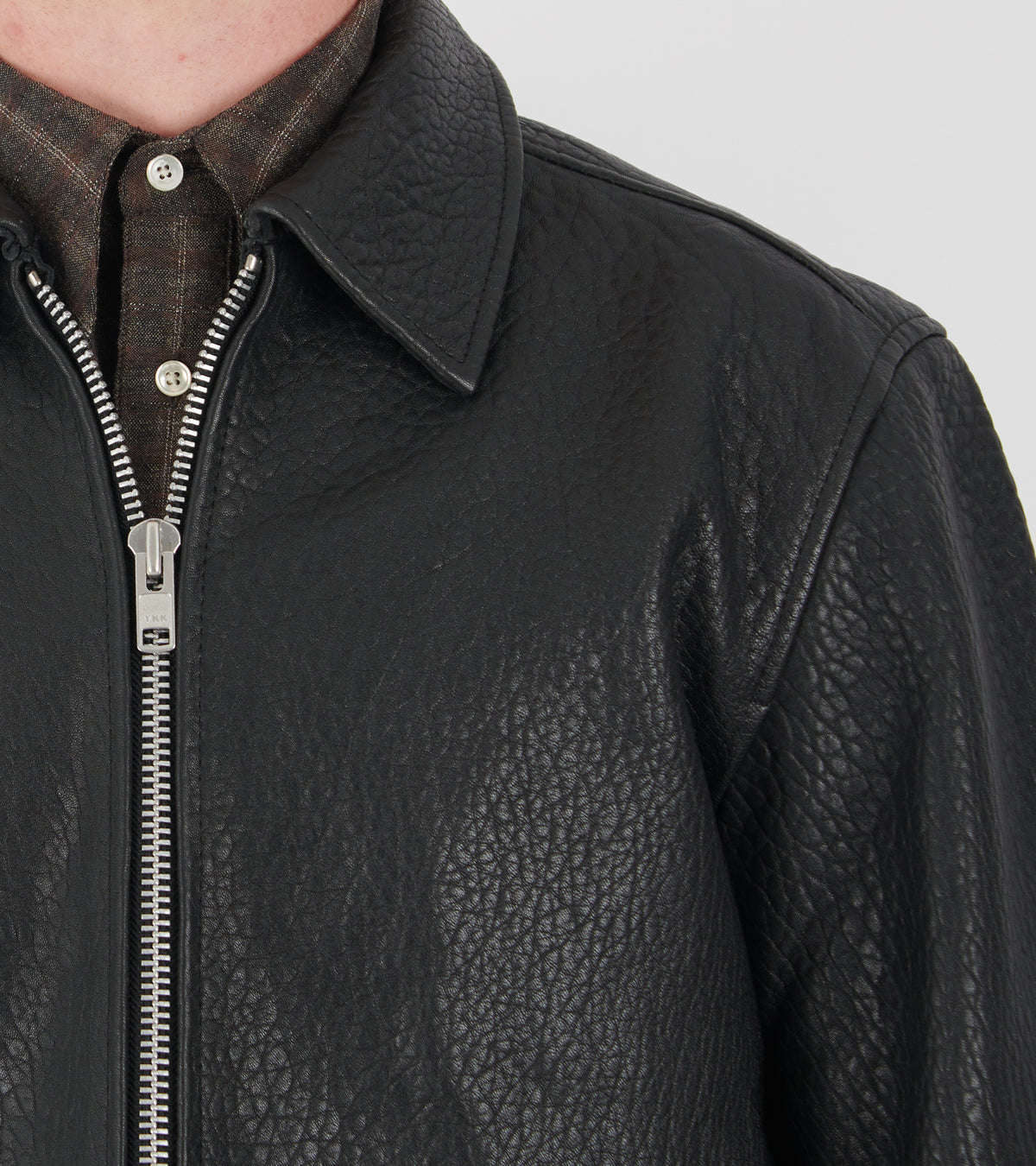 Short Leather Jacket Black