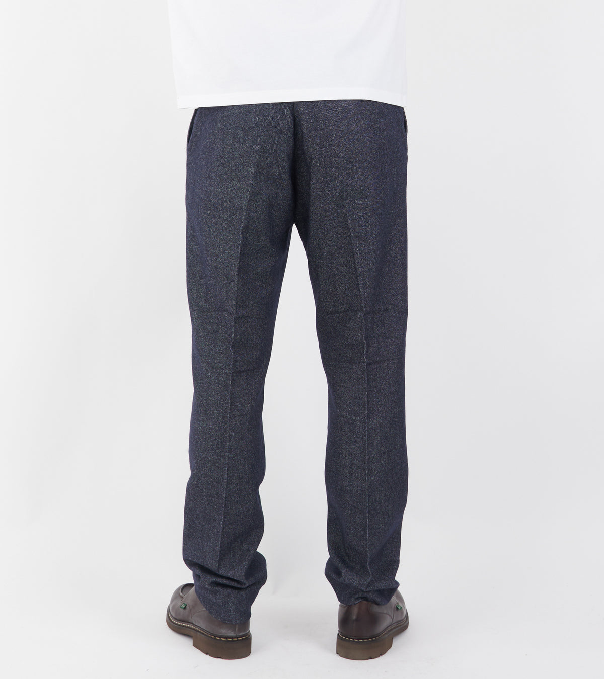 Cotton Blend Flannel Trousers Indigo