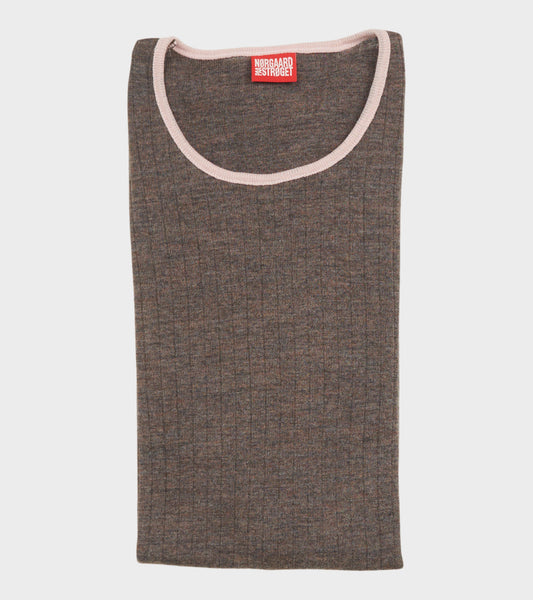 101 Wool Rib Kontrast Brown/Rose