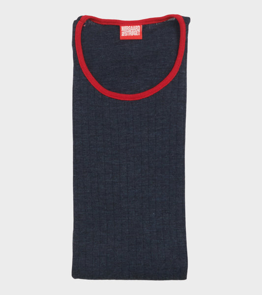 101  Wool Rib Kontrast Marine/Red