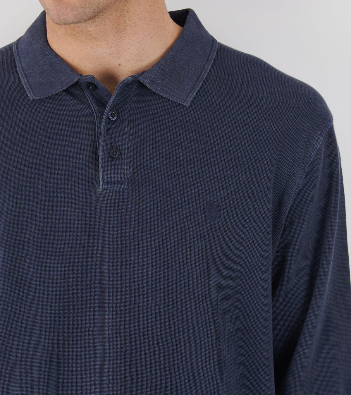 Waffle Rugby Shirt Dark Navy