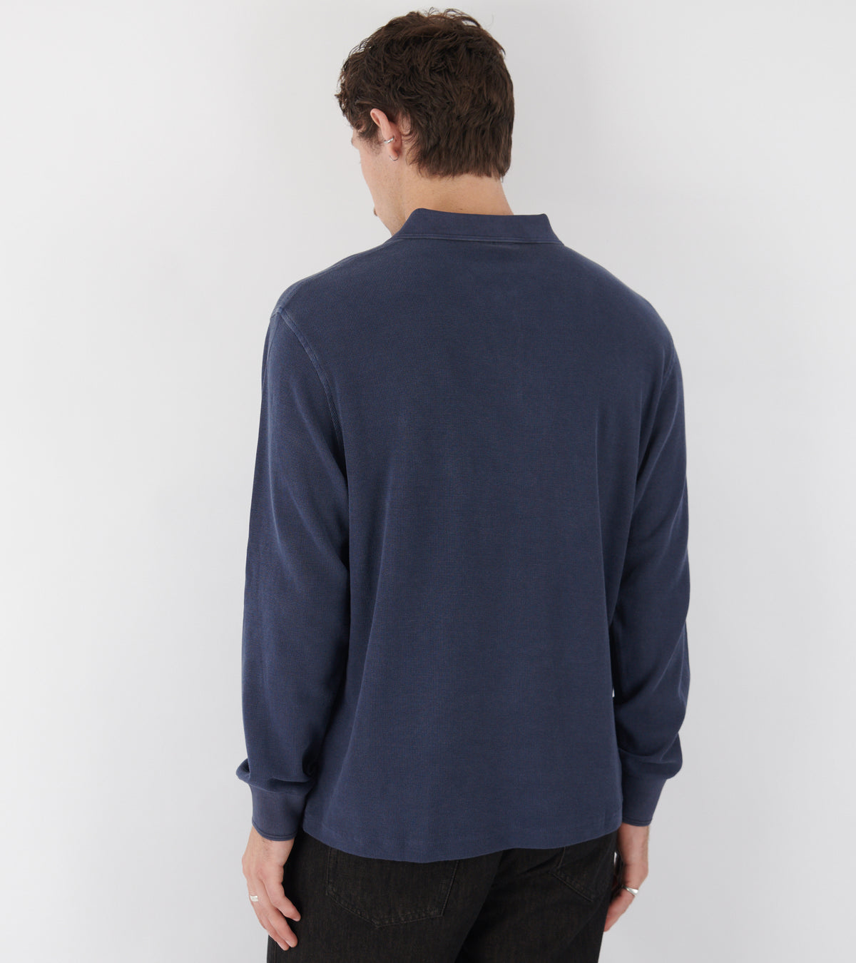 Waffle Rugby Shirt Dark Navy