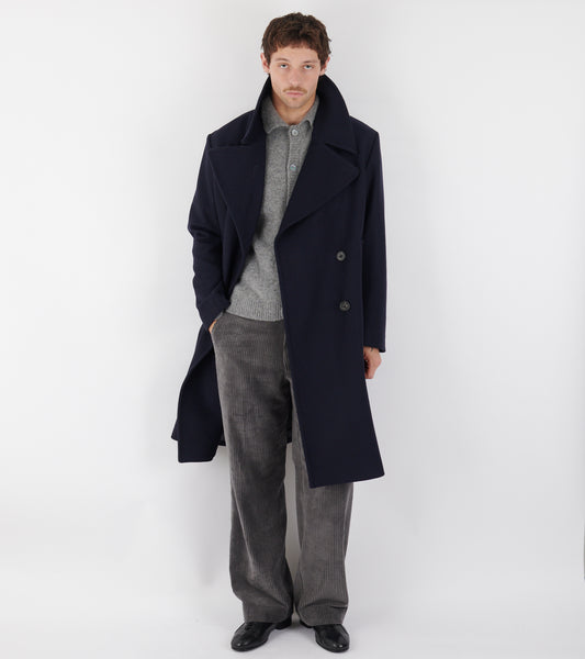 Double-Breasted Overcoat Navy