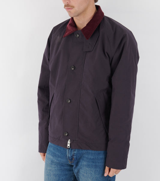 Holmen Wax Raglan Insulated Jacket Darkest Purple