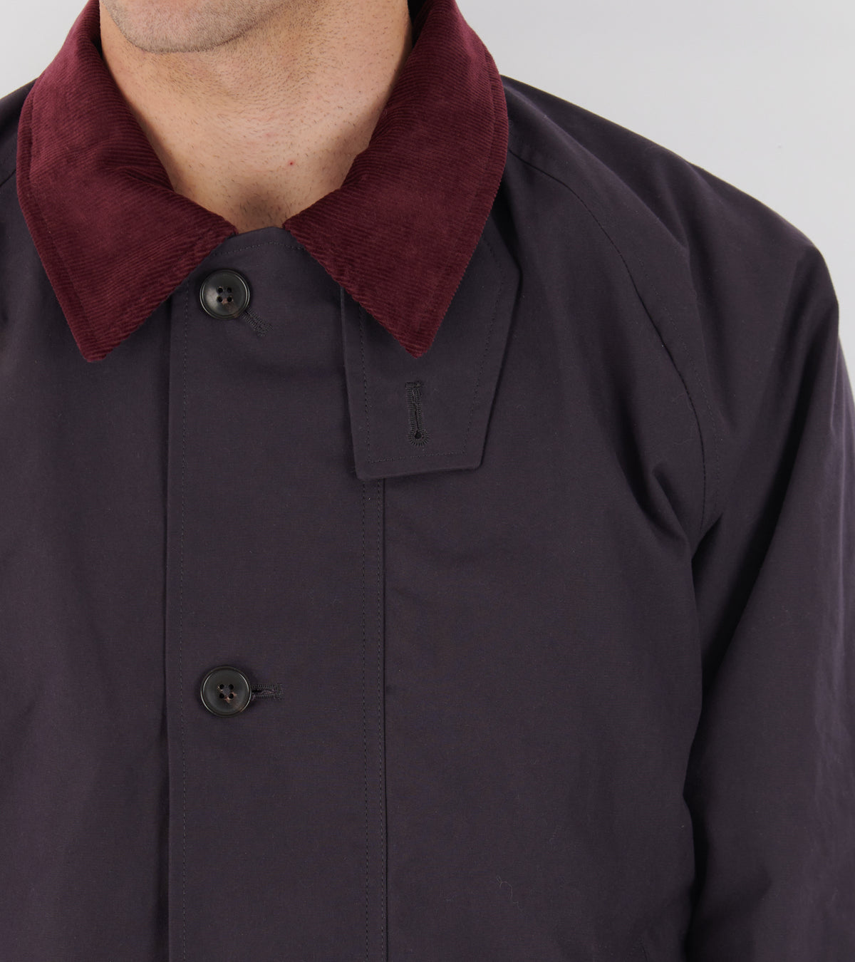 Holmen Wax Raglan Insulated Jacket Darkest Purple