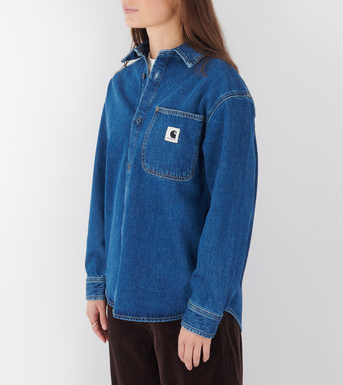 W' Marly Shirt Jac Blue Heavy Stone Wash
