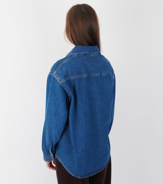 W' Marly Shirt Jac Blue Heavy Stone Wash
