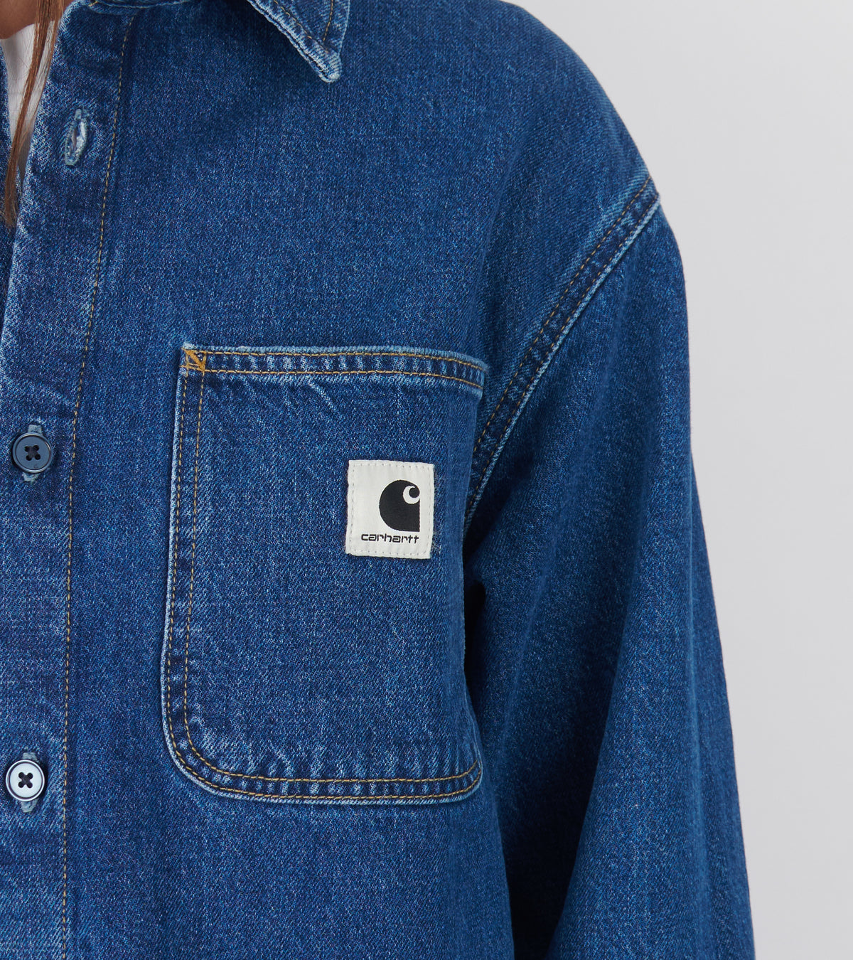 W' Marly Shirt Jac Blue Heavy Stone Wash