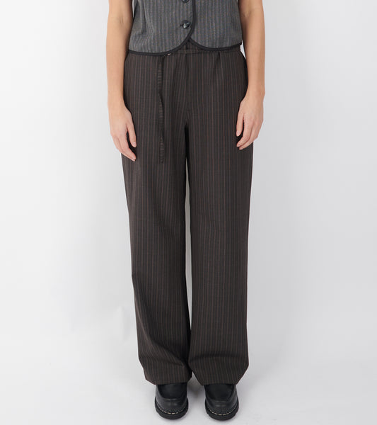 Ingrid Pants Espresso Pinstripes