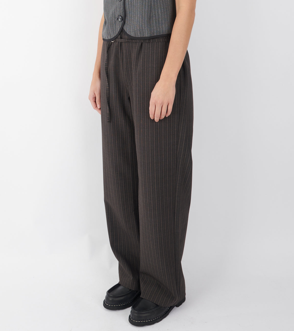 Ingrid Pants Espresso Pinstripes