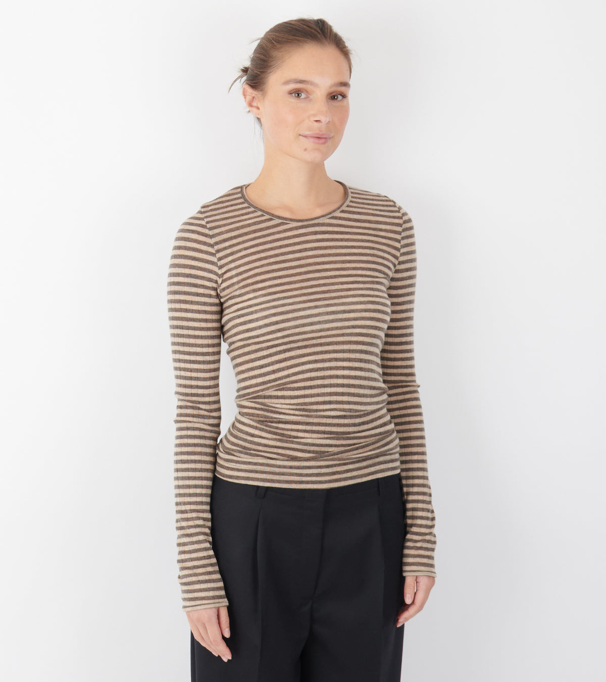 101 Wool Rib Brown/Camel