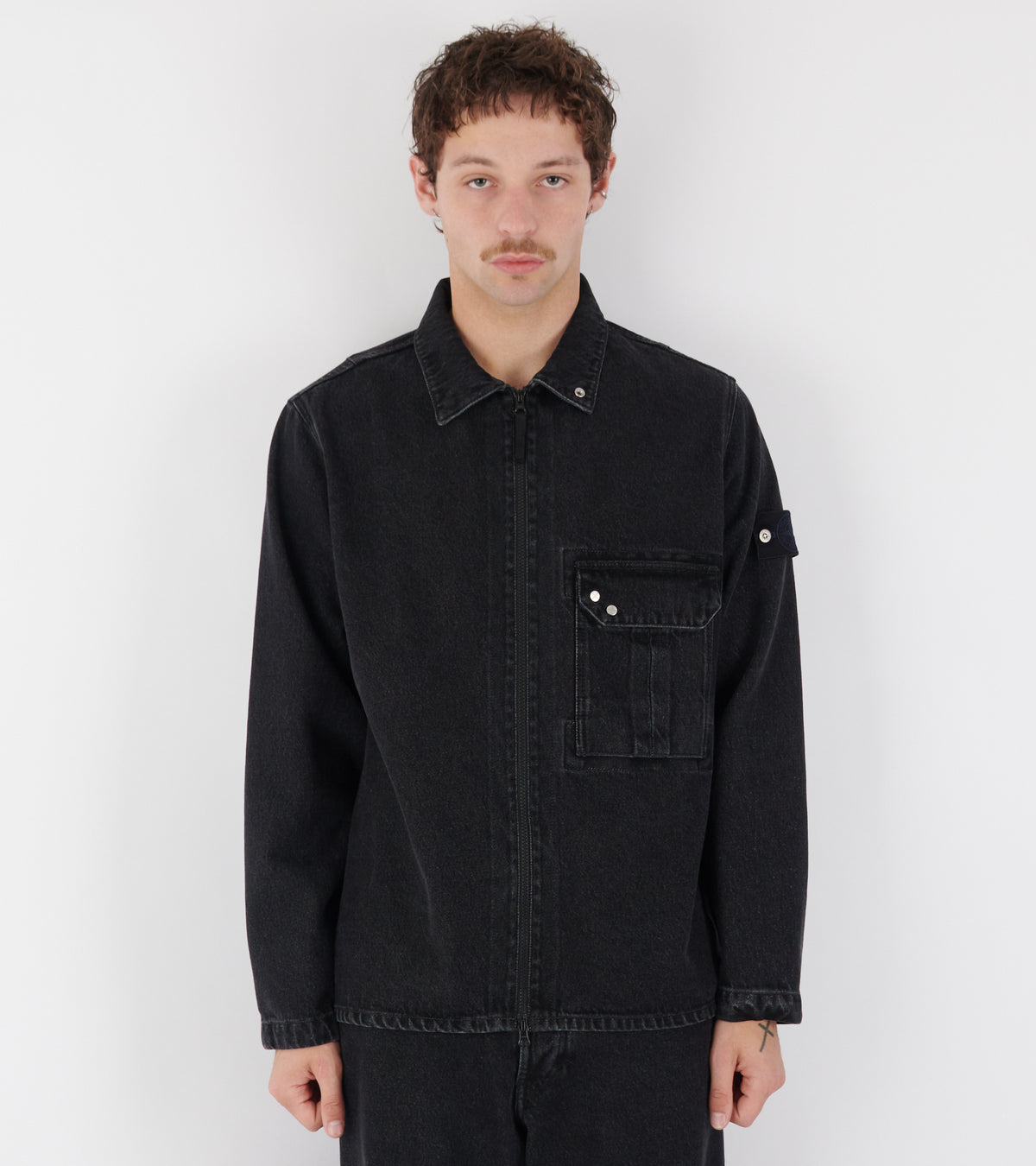 Denim Overshirt Dark Grey