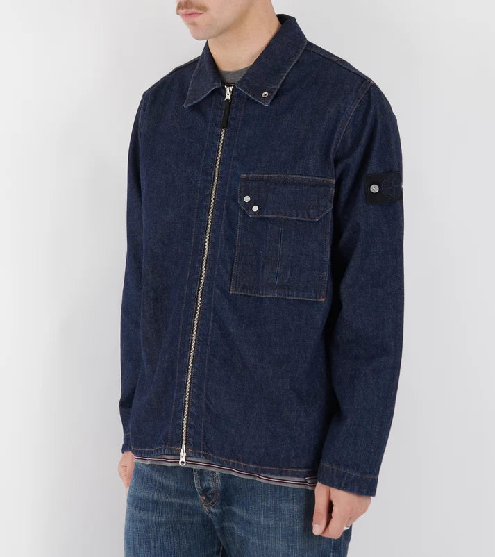 Denim Overshirt Dark Blue