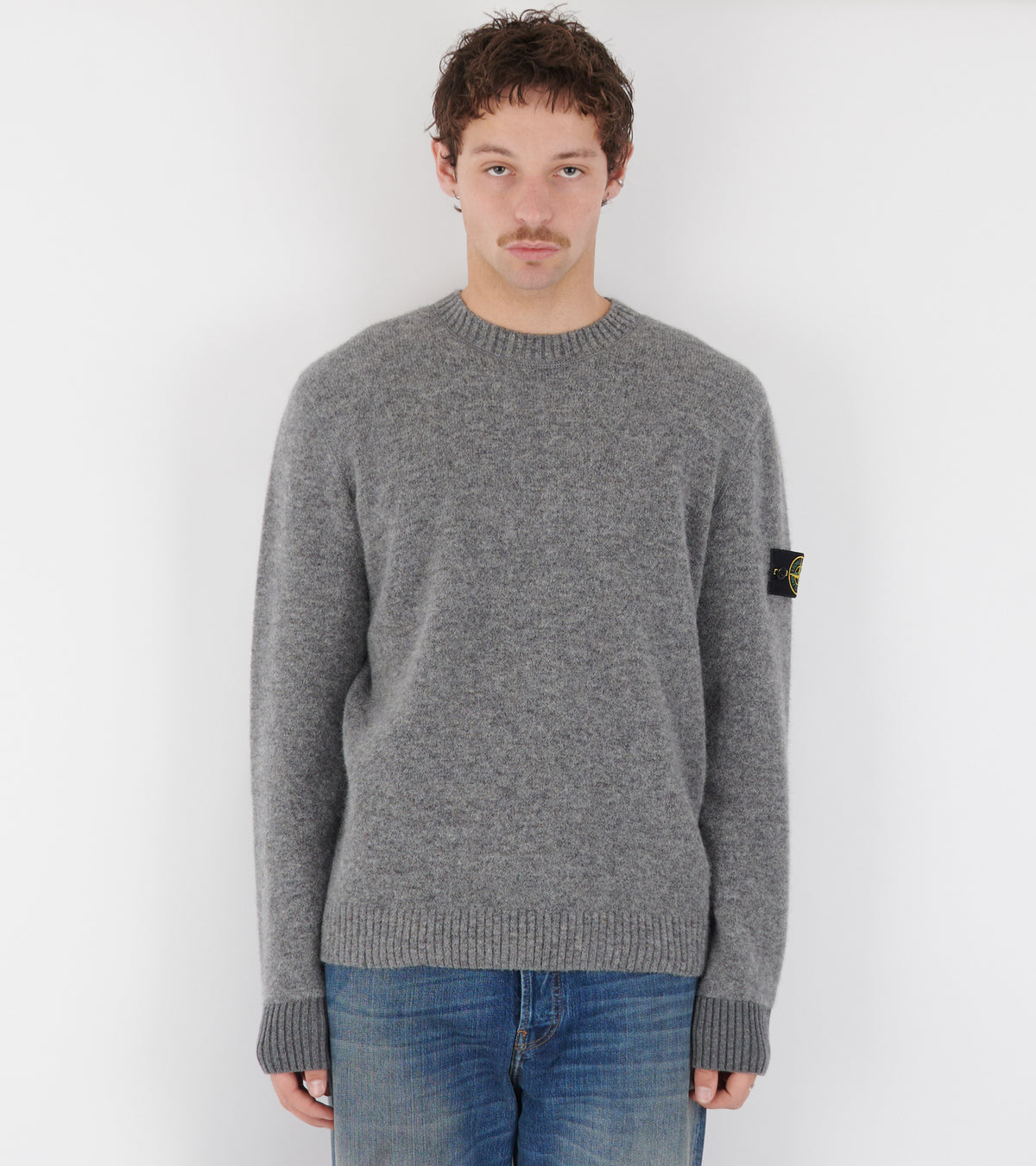 Classic Crewneck Knit Light Grey